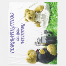 GLÜCKWÜNSCHE auf Ihrer WEDD Fleecedecke