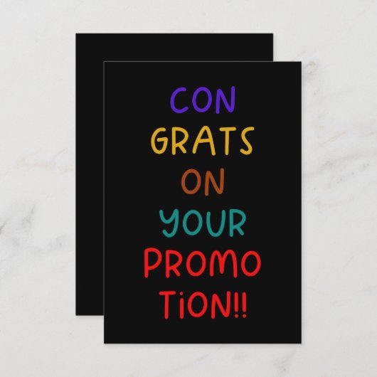 Glückwünsche auf Ihrer Werbeaktion Farbiger Schrif (Vorne/Hinten)