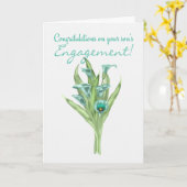 Glückwünsche auf Lilien die Verlobung Ihres Sohns Karte (Gelbe Blume)