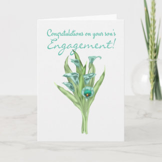 Glückwünsche auf Lilien die Verlobung Ihres Sohns Karte