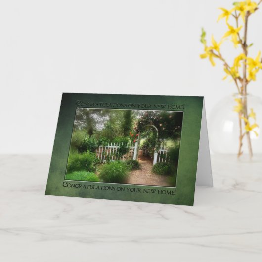 Glückwünsche auf neuem Zuhause Karte (Gelbe Blume)