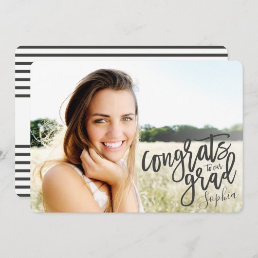 GLÜCKWÜNSCHE AUF UNSEREM GRAD-SCRIPT-ABSCHLUSS ANKÜNDIGUNG (Vorne/Hinten)