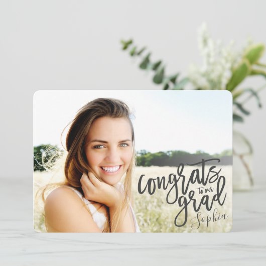 GLÜCKWÜNSCHE AUF UNSEREM GRAD-SCRIPT-ABSCHLUSS ANKÜNDIGUNG (Stehend Vorderseite)