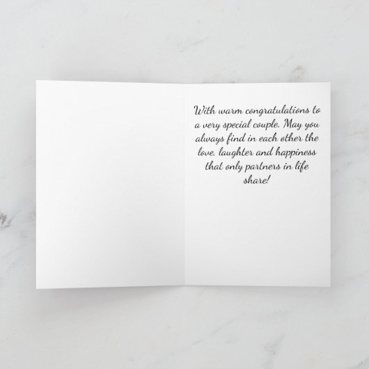 Glückwünsche auf Winter-Hochzeit Karte (Innenseite)