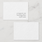 Glückwünsche beim Verlass dieser Hölle Mitteilungskarte (Vorne/Hinten)