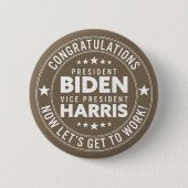 Glückwünsche Biden Harris! Custom Colors Military Button (Vorderseite)