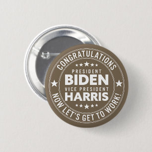 Glückwünsche Biden Harris! Custom Colors Military Button