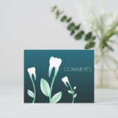 GLÜCKWÜNSCHE blühen Zähne Postkarte (Stehend Vorderseite)