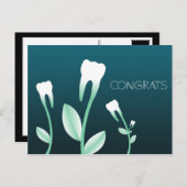 GLÜCKWÜNSCHE blühen Zähne Postkarte (Vorne/Hinten)