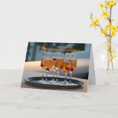 Glückwünsche Champagne Weds eben Karte (Gelbe Blume)