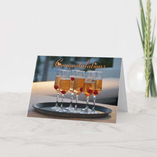 Glückwünsche Champagne Weds eben Karte (Vorderseite)