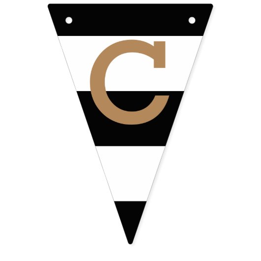 Glückwünsche | Chic Stripes Wimpelkette (Erste Fahne)