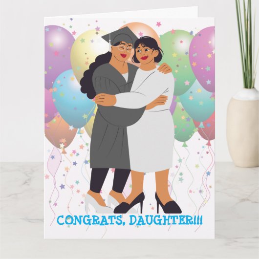 GLÜCKWÜNSCHE DAUGHTER!!! KARTE (Vorderseite)