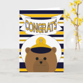 Glückwünsche der Marine! (Männlich) Grußkarte Karte (Gelbe Blume)