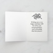 Glückwünsche, die beste Wünsche BRAUT u. BRÄUTIGAM Karte (Innenseite)