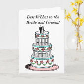 Glückwünsche, die beste Wünsche BRAUT u. BRÄUTIGAM Karte (Gelbe Blume)