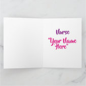 Glückwünsche, die es durch die Krankenpflege mache Karte (Innenseite)