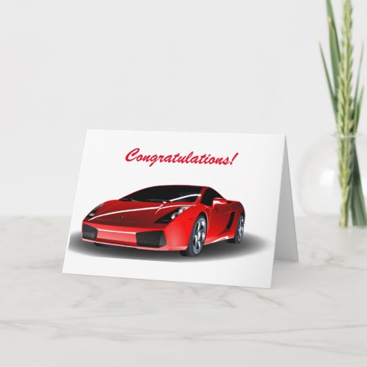 Glückwünsche, die Ihre Fahrprüfung führen Karte (Vorderseite)