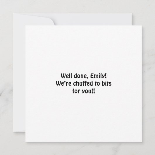 Glückwünsche, die Sie nageln Cartoon Owl Spaß Karte (Rückseite)