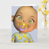 Glückwünsche ein schönes Baby Karte (Gelbe Blume)