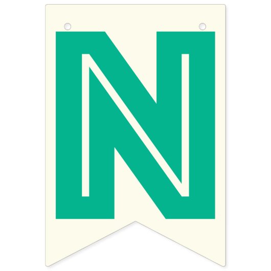 GLÜCKWÜNSCHE - ELFENBEIN-WEISSER U. MEHRFARBENtext Wimpelkette (Dritte Fahne)