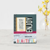 Glückwünsche Enjoy falteten 4 x 5,6 Karte (Gelbe Blume)