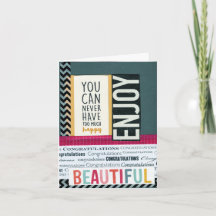 Glückwünsche Enjoy falteten 4 x 5,6