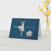 Glückwünsche, Erwägungsgrund, Ballerina, weiße Karte (Gelbe Blume)