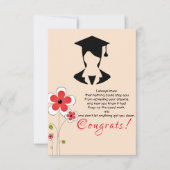 Glückwünsche für den Abschluss Dankeskarte (Vorderseite)