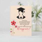 Glückwünsche für den Abschluss Dankeskarte (Stehend Vorderseite)