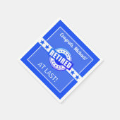 Glückwünsche für die Altersversorgung! personalisi Serviette (Ecke)