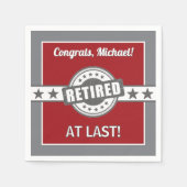 Glückwünsche für die Altersversorgung! personalisi Serviette (Vorderseite)