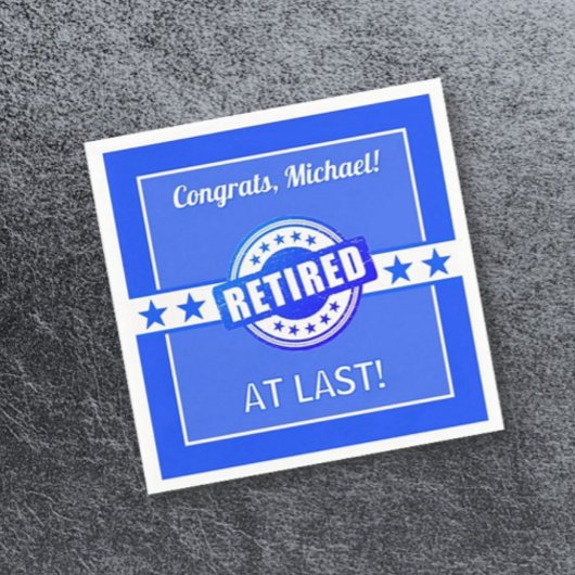 Glückwünsche für die Altersversorgung! personalisi Serviette