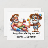 Glückwünsche für die Altersversorgung Postkarte (Vorne/Hinten)