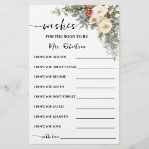 Glückwünsche für die baldige Mrs Winter Dusche Kar Flyer
