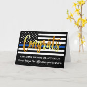 Glückwünsche für die Rekrutierung von Gold Script  Karte (Gelbe Blume)