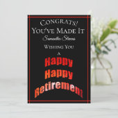 Glückwünsche für die Ruhestandszeit, die Sie in ir Karte (Stehend Vorderseite)