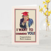 Glückwünsche für Ph.D. Graduate, Uncle Sam Karte (Gelbe Blume)
