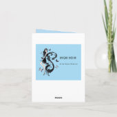 Glückwünsche für weiße Mantel-Zeremonie Karte (Rückseite)