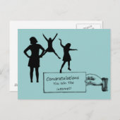 Glückwünsche gewinnen Sie die Internet-Postkarte Postkarte (Vorne/Hinten)