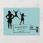 Glückwünsche gewinnen Sie die Internet-Postkarte Postkarte (Vorderseite)