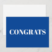 Glückwünsche, Glückwünsche, blaue, moderne Karte (Vorne/Hinten)