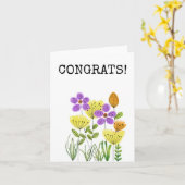 Glückwünsche, Glückwünsche, Blumenkarte Karte (Gelbe Blume)