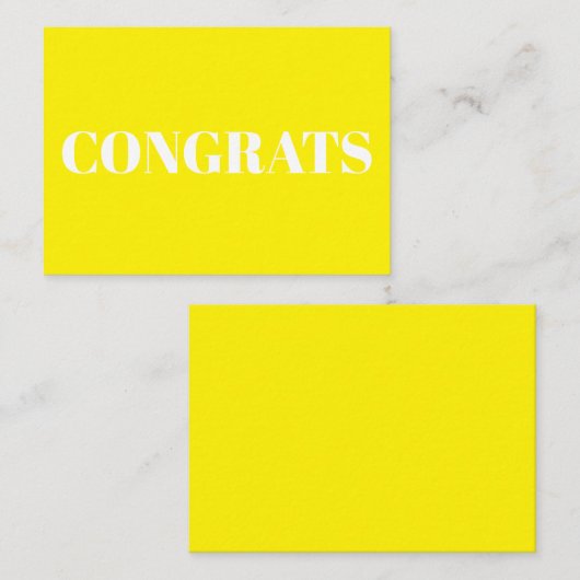 Glückwünsche, Glückwünsche, hellgelbe Karte (Vorne/Hinten)