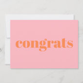 Glückwünsche, Glückwünsche, pastellfarbene orangef (Vorderseite)