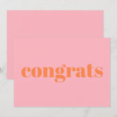 Glückwünsche, Glückwünsche, pastellfarbene orangef (Vorne/Hinten)