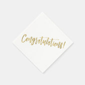 Glückwünsche Gold Foil Napkins Serviette (Ecke)