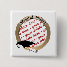 "Glückwünsche" Goldrahmen für das Foto Button