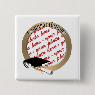 "Glückwünsche" Goldrahmen für das Foto Button