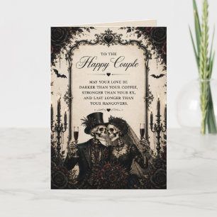 Glückwünsche Gothic Glückliches Paar Hochzeit Karte